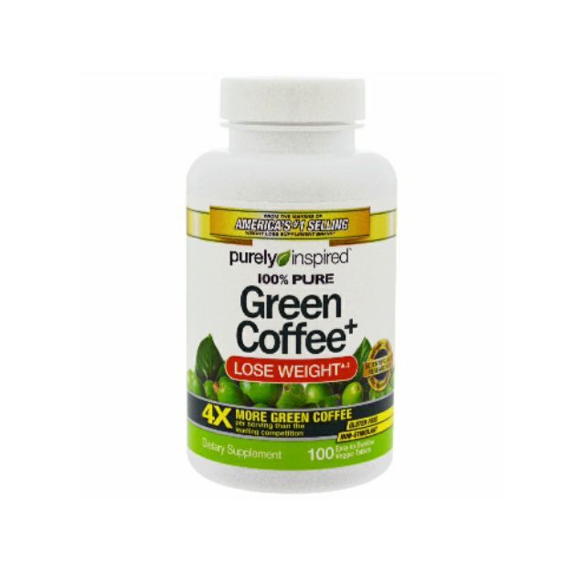 💚สารสกัดจากเมล็ดกาแฟเขียว💚Purely Inspired, Green Coffee+, 100 Veggie Tabs🍃