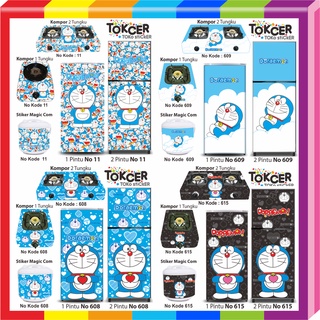 สติกเกอร์ติดตู้เย็น ลาย DORAEMON Motif Stove