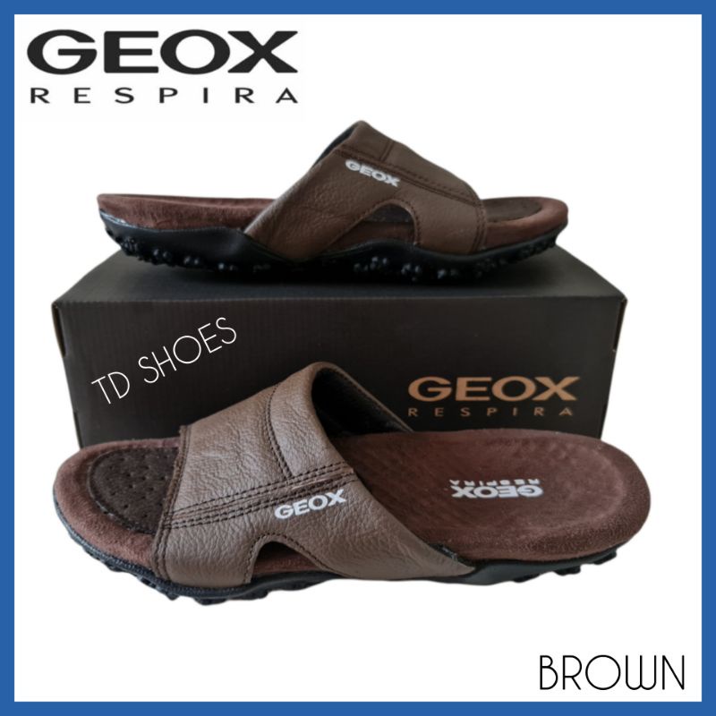 Geox _respira รองเท ้ าแตะหนังแท ้ สําหรับผู ้ ชาย/Genuine Leather Men 's Casual FORMAL Sandals/Men 's Eid SLIDE Sandals/DISTRO Sandals
