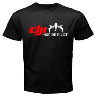 ขายดี เสื้อยืดลําลอง แขนสั้น พิมพ์ลาย DJI INSPIRE PILOT สีดํา แฟชั่นฤดูร้อน สําหรับผู้ชายสามารถปรับแต่งได้