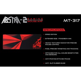 SIGNO แผ่นรองเมาส์ MT-317 E-Sport ABSTRA Gaming Mouse Mat