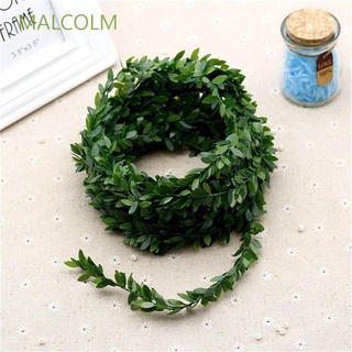 Malcolm Diy ดอกไม้หวายไนล่อนสีเขียวสําหรับตกแต่งบ้าน