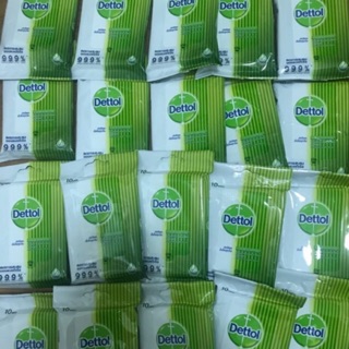 Dettol พร้อมส่ง เดทตอล ผ้าเปียก ทิชชู่เปียก 10 แผ่น