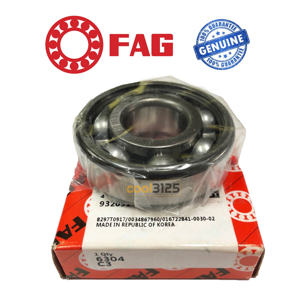 6304 C3 FAG BEARING 6304 CRANKSHAFT 6304 FAG