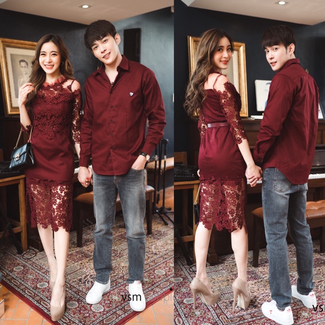 ชุดคู่ VSM ตัดเย็บด้วยลูกไม้ผสมคอตตอน