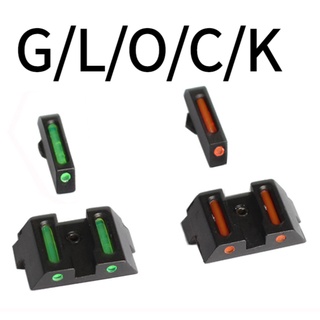 นาฬิกาไฟเบอร์ออปติก ด้านหน้า และหลัง สําหรับ Glock 17 17L 19 22 23 24 26 27 33 34 35 38 39