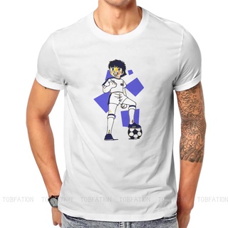 เสื้อยืดท็อป คอต่อสู้ พิมพ์ลายการ์ตูนกัปตัน Tsubasa Football สําหรับผู้ชาย