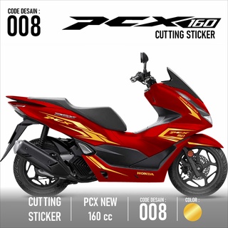 สติกเกอร์ตัด PCX - 160cc อุปกรณ์เสริมรถจักรยานยนต์ สําหรับ Honda PCX Pcx160 Terbaru 2021 MC08