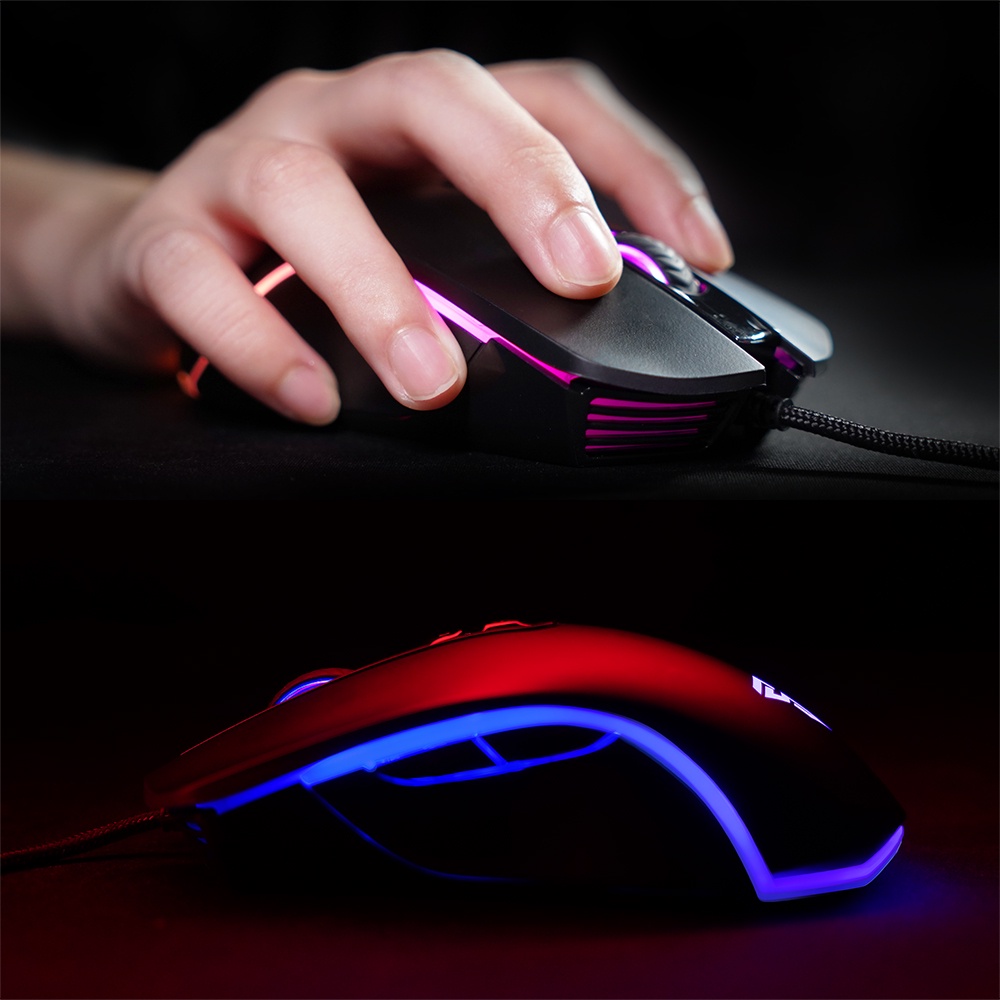 FANTECH X16 V2 THOR II Optical Macro Key RGB Gaming Mouse เมาส์เกมมิ่ง ออฟติคอล ตั้งมาโครคีย์ได้ พร้อม feet mouse
