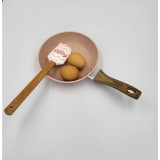 Littlest Studio กระทะเคลือบหินอ่อน ไม่ติด เตาแม่เหล็กไฟฟ้า non-stick 16ซม 18ซม หลากสี น่ารัก เทฟล่อน