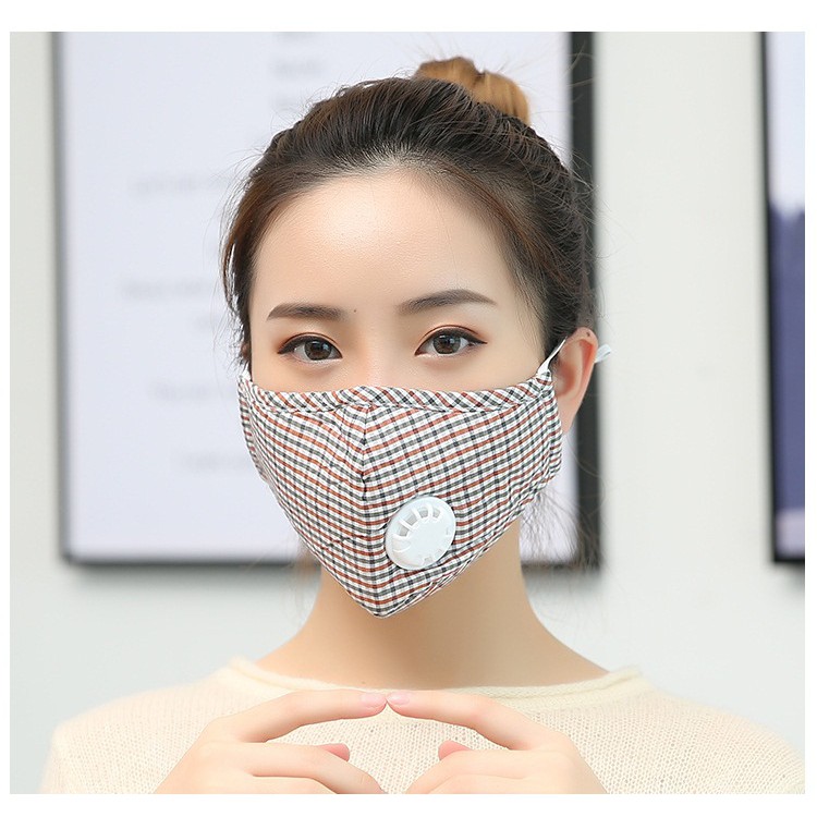 Coolthings หน้ากากกันฝุ่น ผ้าปิดปาก ผ้าปิดจมูก หน้ากากกรองฝุ่น ผ้าฝ้าย PM2.5 ป้องกันหมอกควันฝุ่น แบบมีวาล์วหายใจ สีลายสก