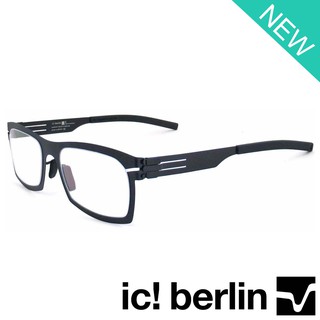 Ic Berlin แว่นตารุ่น 003 C-1 สีดำ Urban กรอบเต็ม ขาข้อต่อ วัสดุ สแตนเลส สตีล Eyeglass ทางร้านเรามีบริการรับตัดเลนส์