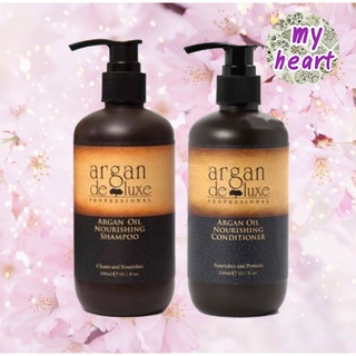 Argan Deluxe Argan Oil Nourishing Shampoo/Conditioner 300 ml แชมพู และครีมนวดผม สำหรับผมแห้งเสีย