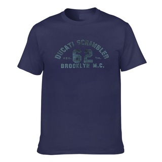 เสื้อยืดแขนสั้น พิมพ์ลาย Ducati Scrambler Brooklyn Cafe สําหรับผู้ชาย