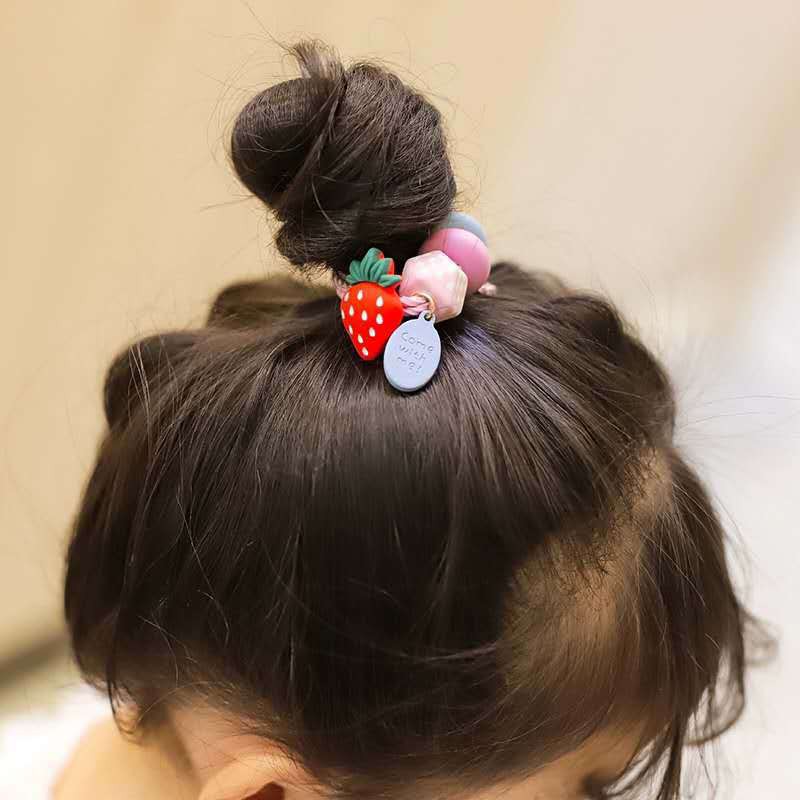 ยางรัดผมผล ไม้วินเทจ เชือกมัดผม แฟชั่น น่ารัก ยางมัดผม ยางรัดผม Hair Ropes [ร้านไทย เตรียมจัดส่งสินค้า] - รูปที่ 5