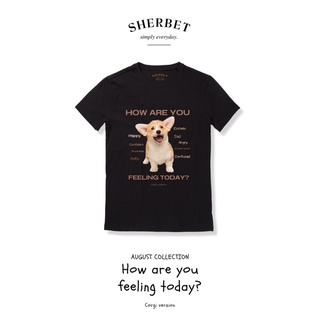 เสื้อยืดผ้าฝ้ายพิมพ์ลายแฟชั่นsherbettee|เสื้อยืดลาย corgi version