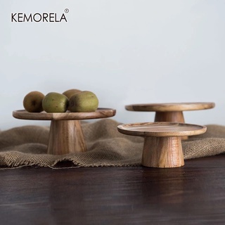 KEMORELA ถาดไม้ธรรมชาติ สร้างสรรค์ สําหรับใส่อาหาร ขนมหวาน ผลไม้ เค้ก ใช้ในบ้าน