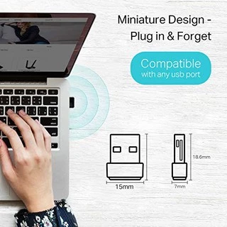 ยูเอสบีไวไฟ TP-LINK (Archer T2U Nano) AC600 Dual Band Wireless USB Adapter 5GHz, 2.4GHz
