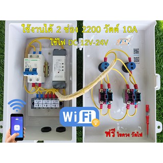 ตู้ควบคุม อุปกรณ์ไฟฟ้าอัตโนมัติ 12V-24V DC Wifi 2 ช่อง