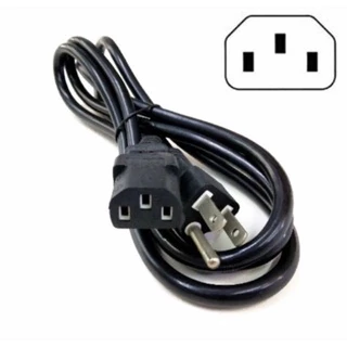 สายไฟ AC Power Cable ขนาดสาย 3x0.75mm (1.8m) US Plug IEC C13 Power Extension Cable For PC Computer TV Projector