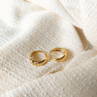 🌙Moon Hoop earring Gold14k