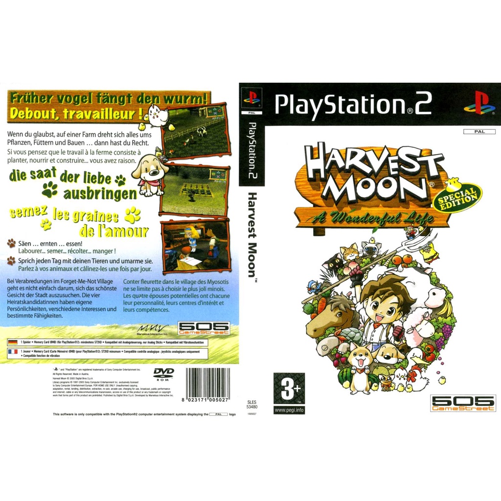 แผ่นเกมส์ PS2 Harvest Moon A Wonderful Life Special Edition   คุณภาพ ส่งไว (DVD)