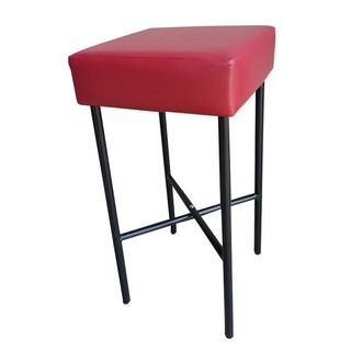 KK Shop เก้าอี้สตูลบาร์สูง 29" รุ่น Stool-H-สีดำ/แดง