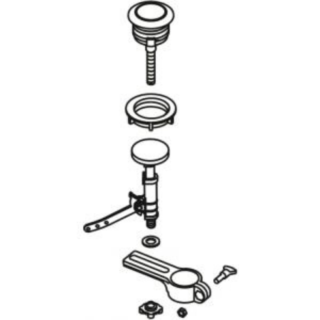 Sani Part ปุ่มกดบน ชักโครก karat 1299861-ESP-CP