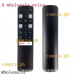 รีโมตคอนโทรล RC802V FUR6 Google Assistant สําหรับ TCL TV 40S6800 49S6500 55EP680 แบบเปลี่ยน RC802V FMR1 65P8S RC802V FMR1 TCL Voice TV Remote 55P615 65P8S 55