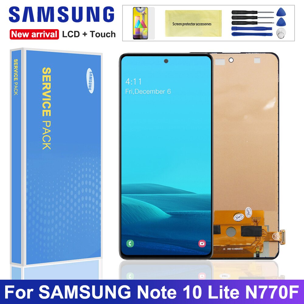 ทดสอบ LCD สําหรับ Samsung Galaxy หมายเหตุ 10 lite จอแสดงผล LCD Touch Screen Digitizer สําหรับ Samsun