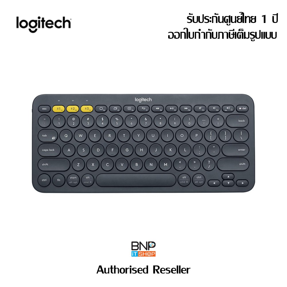 Logitech Multi-Device Bluetooth Keyboard K380 โลจิเทค คีย์บอร์ดบรูทูธ Eng ( Free TH Sticker ) รับประ