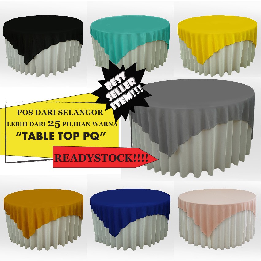 TABLE TOP PQ, SQUARE MAT เท่านั้น, TABLECLOTH, 72" X 72" (6FT X 6FT) X 1PCS เท่านั้น (PG1)