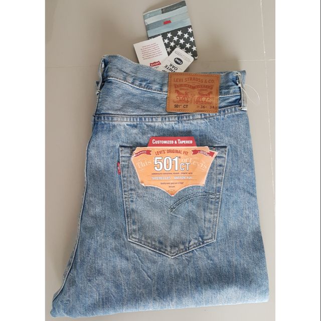 Levi's ริมแดง 501CT-0715 White Oak Cone ป้ายW36