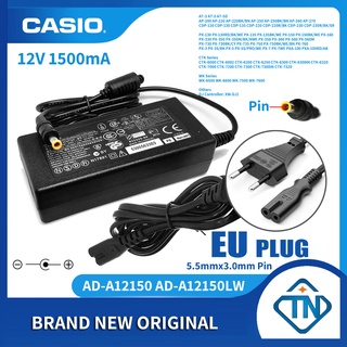 อะแดปเตอร์พาวเวอร์ซัพพลายเปียโนคีย์บอร์ด 12V 1.5A AC DC AD-A12150LW สําหรับ Casio Privia PX-770 PX-S1000 PX-S1100 PX-S3000 PX-S3100 RD BK BN WE