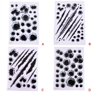 Riselarge ใหม่ สติกเกอร์ ลายกระสุน 3D สําหรับติดตกแต่งรถยนต์