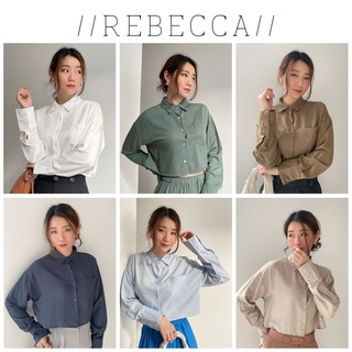 Front Nine : Rebecca Crop Shirt เสื้อเชิ้ตครอป