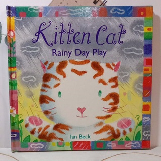 Kitten cat Rainy Day play ปกแข็งมือสอง -cb3