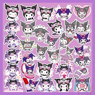 56Pcs/Set ☆ Kuromi . Sanrio สติ๊กเกอร์ ☆ DIY Fashion Waterproof Decals Doodle สติ๊กเกอร์