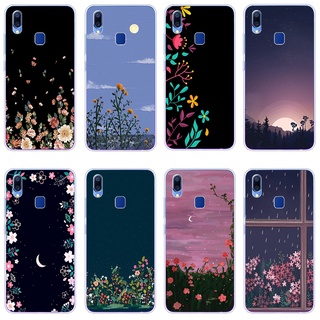 เคสซิลิโคนใส ลายการ์ตูนดอกไม้น่ารัก กันกระแทก สําหรับ Vivo y83 y95 y85 y66