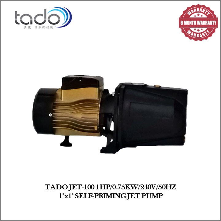 TADO JET-100 1HP/0.75KW/240V/50HZ 1"x1" ปั๊ม JET คลายร้อน