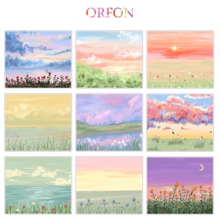 【ORFON】ภาพวาดสีน้ํามัน ทรงสี่เหลี่ยมผืนผ้า ไร้กรอบ ขนาด 20*30 40*50 ซม. DIY สําหรับตกแต่งบ้าน ของขวัญวันเกิด