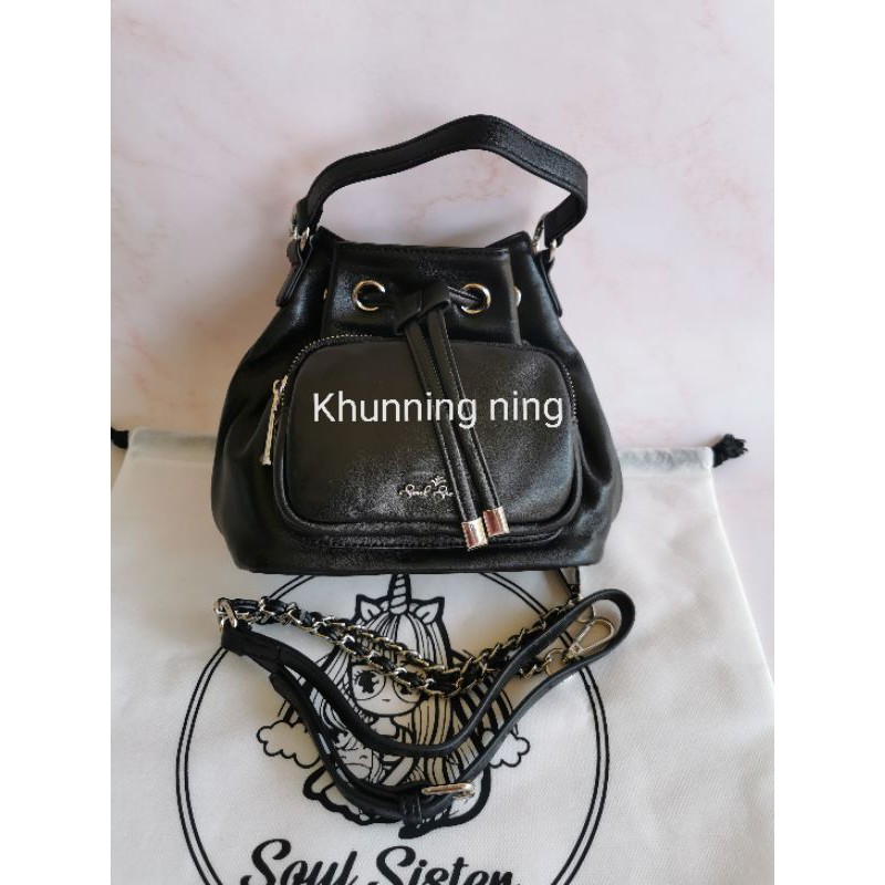 จีบหนังแกะแท้​ Soul​ Sisterสีดำ​ ส่งฟรี🚛