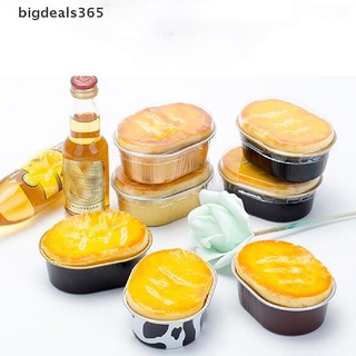 [bigdeals365] ใหม่ ถ้วยฟอยล์อลูมิเนียม ทนความร้อน พร้อมฝาปิด สําหรับทําคัพเค้ก 10 ชิ้น