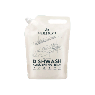 SOGANICS Dishwash Concentrate Refill น้ำยาล้างจาน โซแกนิคส์ พร้อมสารสกัดจากอโลเวร่า รีฟิล (ถุงเติม)