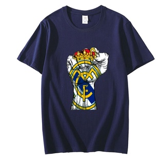 เสื้อยืดครอปเสื้อยืดแขนสั้น พิมพ์ลายการ์ตูนอนิเมะ Real Madrid Fans แฟชั่นฤดูร้อน สําหรับผู้ชายS-5XL