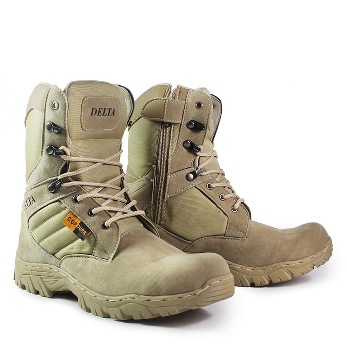 Men & 39;s High Top Advanture Touring Boots หนังแท้ยาง Outsole Ford RU773 Delta รองเท้า