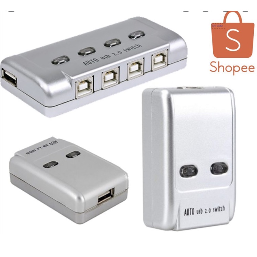 USB Auto Switch 4พอร์ต Usb Converter Splitter สำหรับ2/4 PC อุปกรณ์ต่อพ่วง USB เครื่องพิมพ์Office Hom