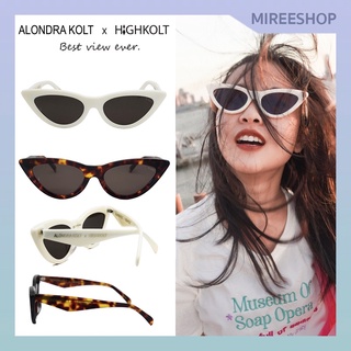 AK7556 Alondra Kolt x HIGHKOLT Diamond Cat Eye แว่นกันแดด ทรงสามเหลี่ยม ของแท้ โดย Mireeshop