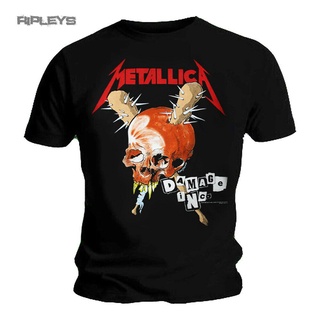 ผ้าฝ้ายคอกลมเสื้อยืด พิมพ์ลาย Metallica Hardwired Self Destruct Damage Inc. สําหรับผู้ชาย ของขวัญวันเกิด รูปกะโหลกfrom S