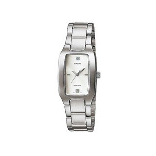 LTP-1165A-7C2 Casio Ladies นาฬิกาข้อมือผู้หญิงสายสเตนเลส สีเงิน หน้าปัดขาวมุก